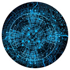 Network Circuit Board Trace Round Trivet