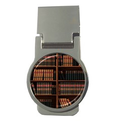 Book Bookshelf Bookcase Library Money Clips (round)  by Ravend