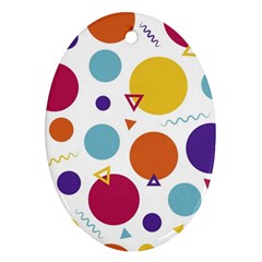 Background Polka Dot Ornament (oval)