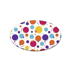 Background Polka Dot Sticker Oval (10 Pack) by Ravend