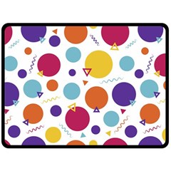 Background Polka Dot Fleece Blanket (large)  by Ravend