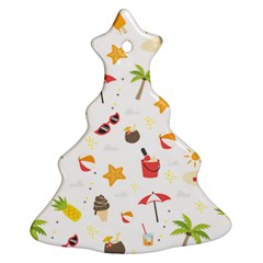 Summer Backgroundnature Beach Ornament (christmas Tree) 