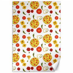 Illustration Pizza Background Vegetable Canvas 12  X 18  by Ravend