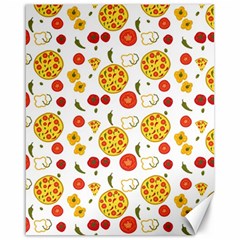 Illustration Pizza Background Vegetable Canvas 16  X 20 