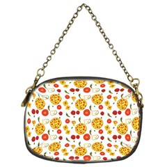 Illustration Pizza Background Vegetable Chain Purse (one Side)