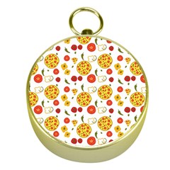 Illustration Pizza Background Vegetable Gold Compasses