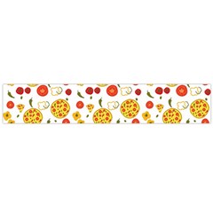 Illustration Pizza Background Vegetable Large Flano Scarf 