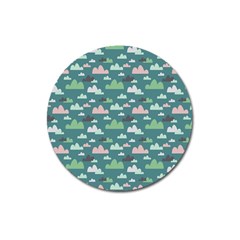 Llama Clouds  Magnet 3  (round) by ConteMonfrey