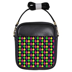 Colorful Mini Hearts Girls Sling Bag by ConteMonfrey