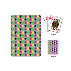 Colorful Mini Hearts Grey Playing Cards Single Design (mini) by ConteMonfrey