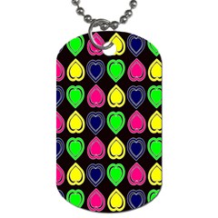 Black Blue Colorful Hearts Dog Tag (two Sides) by ConteMonfrey