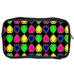 Black Blue Colorful Hearts Toiletries Bag (two Sides) by ConteMonfrey