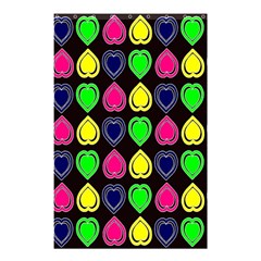 Black Blue Colorful Hearts Shower Curtain 48  X 72  (small)  by ConteMonfrey