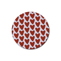 Little Hearts Rubber Coaster (round) by ConteMonfrey