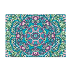 Green, Blue And Pink Mandala  Sticker A4 (100 Pack) by ConteMonfrey