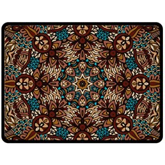 Vintage Vibes Mandala  Double Sided Fleece Blanket (large)  by ConteMonfrey