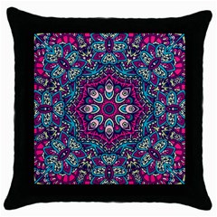 Purple, Blue And Pink Eyes Throw Pillow Case (Black)