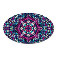 Purple, Blue And Pink Eyes Oval Magnet