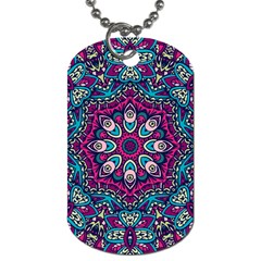 Purple, Blue And Pink Eyes Dog Tag (One Side)