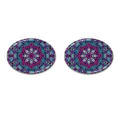 Purple, Blue And Pink Eyes Cufflinks (Oval)