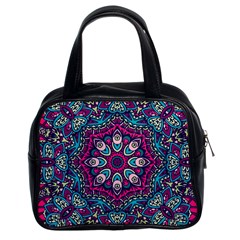 Purple, Blue And Pink Eyes Classic Handbag (Two Sides)