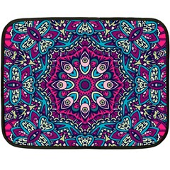 Purple, Blue And Pink Eyes Double Sided Fleece Blanket (mini)  by ConteMonfrey