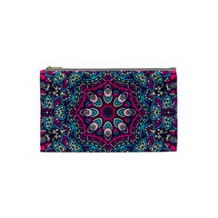 Purple, Blue And Pink Eyes Cosmetic Bag (Small)