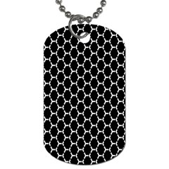 Abstract Beehive Black Dog Tag (One Side)