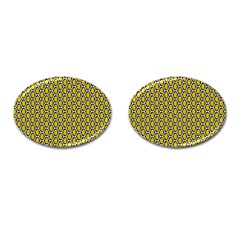 Abstract Beehive Yellow  Cufflinks (oval) by ConteMonfrey