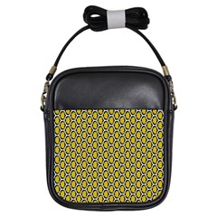 Abstract Beehive Yellow  Girls Sling Bag by ConteMonfrey