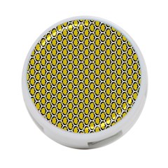 Abstract Beehive Yellow  4-port Usb Hub (two Sides) by ConteMonfrey