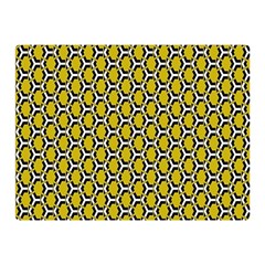 Abstract Beehive Yellow  Double Sided Flano Blanket (mini)  by ConteMonfrey