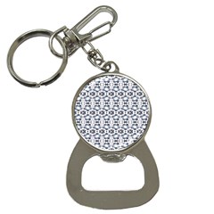 Blue Flowers Bottle Opener Key Chain by ConteMonfrey