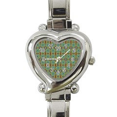 Colorful Sunflowers Heart Italian Charm Watch by ConteMonfrey