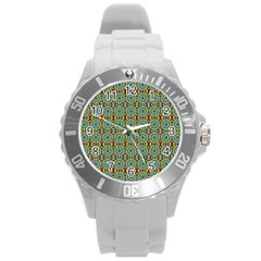 Colorful Sunflowers Round Plastic Sport Watch (l)