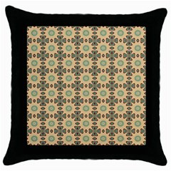 Abstracr Green Caramels Throw Pillow Case (black) by ConteMonfrey