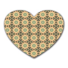 Abstracr Green Caramels Heart Mousepad