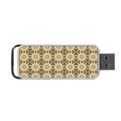 Abstracr Green Caramels Portable Usb Flash (one Side) by ConteMonfrey