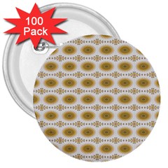 Abstract Petals 3  Buttons (100 Pack)  by ConteMonfrey