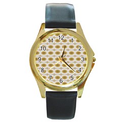 Abstract Petals Round Gold Metal Watch by ConteMonfrey