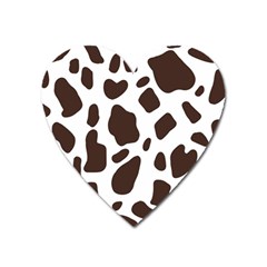 Cow Spots Brown White Heart Magnet by ConteMonfrey