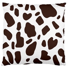 Cow Spots Brown White Large Cushion Case (two Sides) by ConteMonfrey
