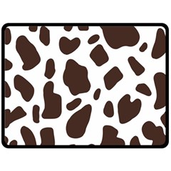 Cow Spots Brown White Double Sided Fleece Blanket (large)  by ConteMonfrey