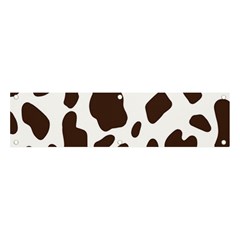 Cow Spots Brown White Banner And Sign 4  X 1  by ConteMonfrey