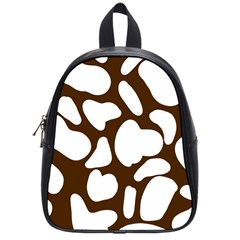 Brown White Cow School Bag (small) by ConteMonfrey