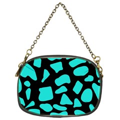 Blue Neon Cow Background   Chain Purse (one Side) by ConteMonfrey