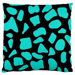 Blue Neon Cow Background   Large Cushion Case (one Side) by ConteMonfrey