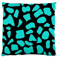 Blue Neon Cow Background   Standard Flano Cushion Case (two Sides) by ConteMonfrey