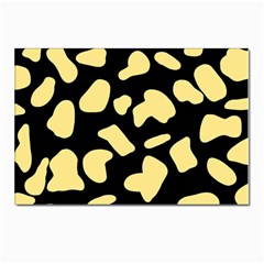 Cow Yellow Black Postcards 5  X 7  (pkg Of 10) by ConteMonfrey