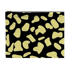 Cow yellow black Cosmetic Bag (XL)